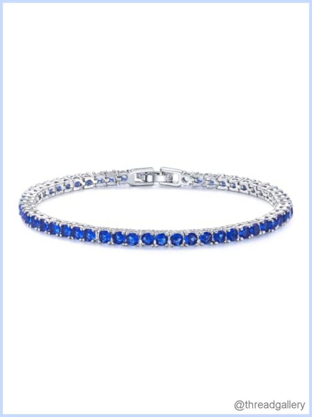 14K White Gold Plated Tennis Bracelet 3mm Cubic Zirconia Birthstone Jewelry Gift